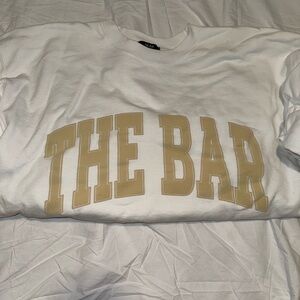 The Bar Cream Sweatshirt with Black Tag